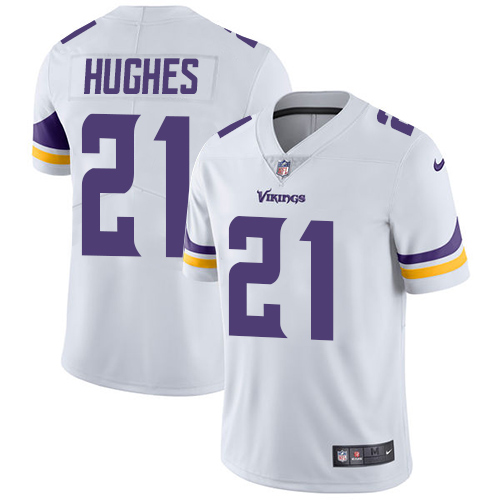 Minnesota Vikings #21 Limited Mike Hughes White Nike NFL Road Men Jersey Vapor Untouchable